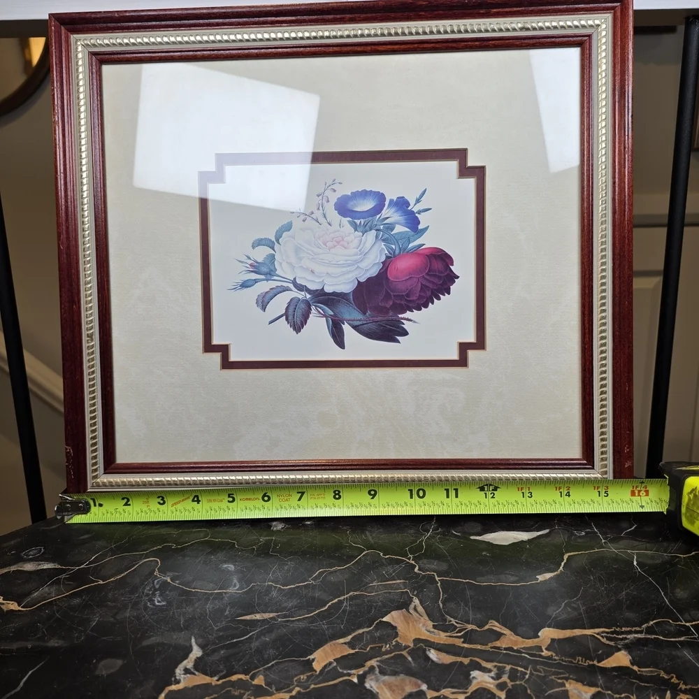 Vintage Framed Floral Botanical Print Wall Art - Picture 11 of 11
